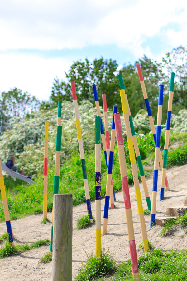 An awesome children's playground in Valby, outside of Copenhagen,  Denmark visited by this forest school toddler.