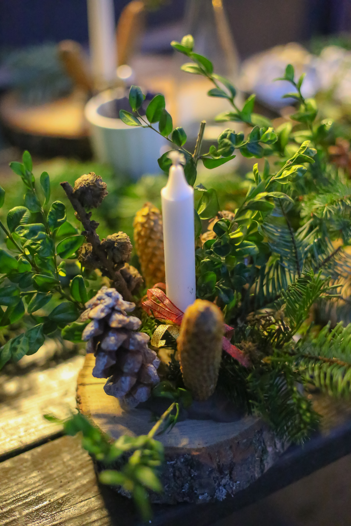 The forest school celebrates the Christmast holidays with plenty of nature and hygge.