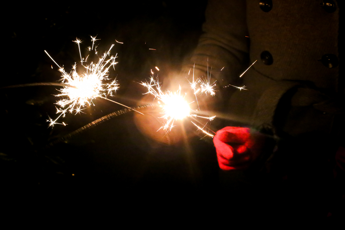 In Denmark, everyone launches their own fireworks on New Year's Eve - literally.  Even the youngest take part - don't forget those safety goggles!