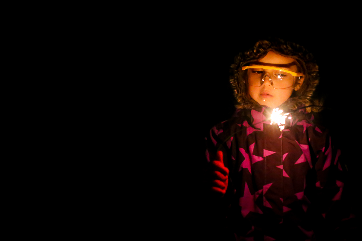 In Denmark, everyone launches their own fireworks on New Year's Eve - literally.  Even the youngest take part - don't forget those safety goggles!