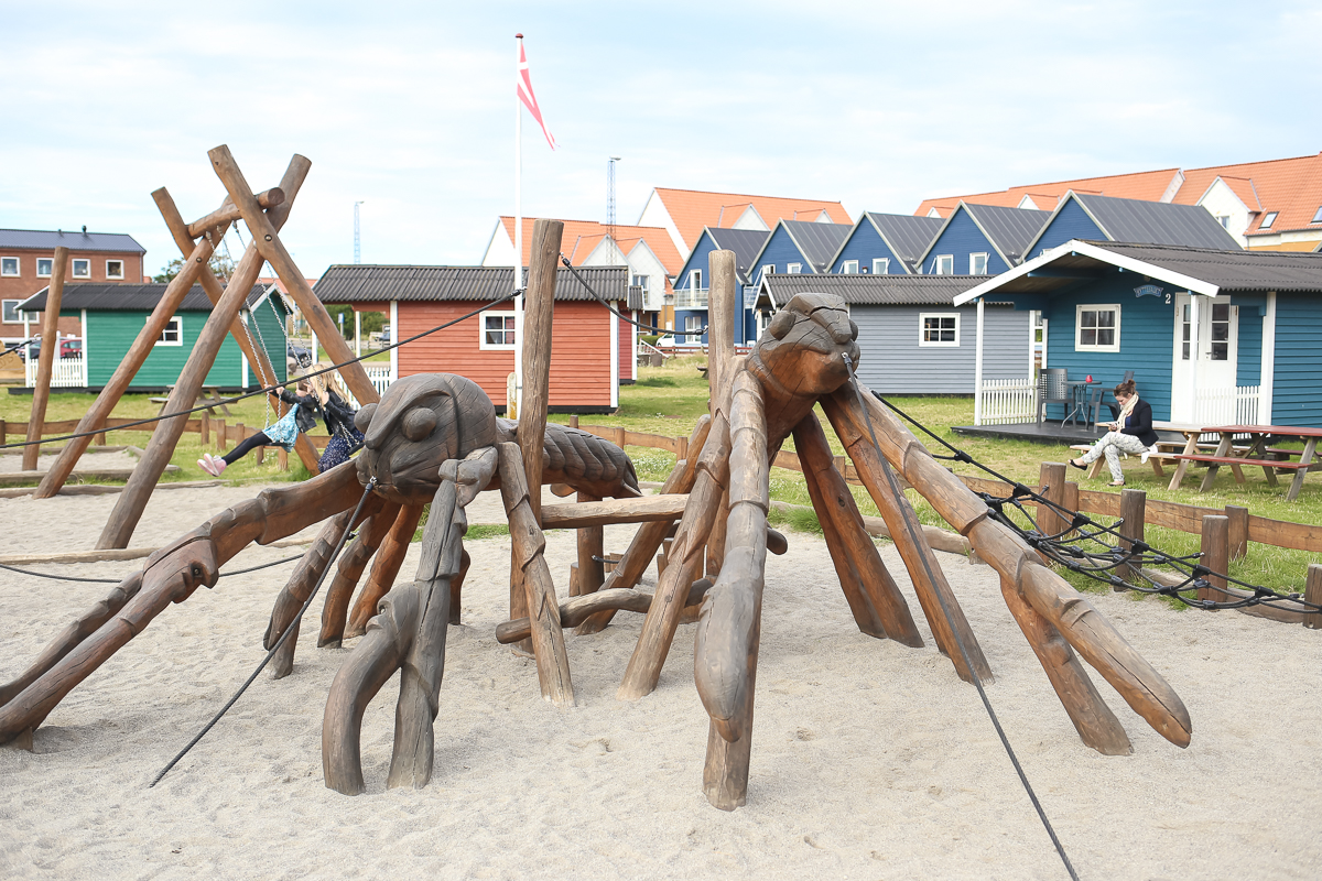 A natural, inspired playground in Hundested Harbor on the Danish Riviera.  Play spaces in Denmark always seem to bring together the perfect intersection between nature and play for toddlers and children.