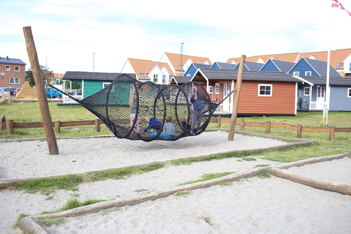 A natural, inspired playground in Hundested Harbor on the Danish Riviera.  Play spaces in Denmark always seem to bring together the perfect intersection between nature and play for toddlers and children.