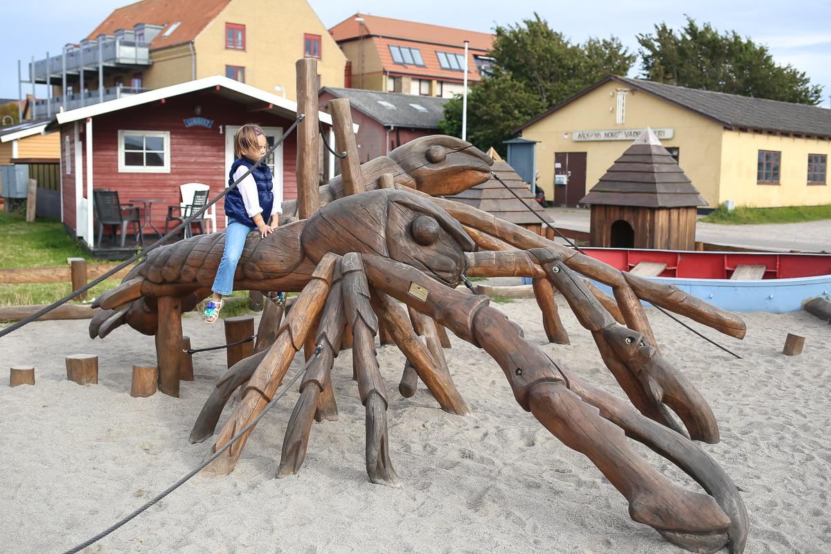 A natural, inspired playground in Hundested Harbor on the Danish Riviera.  Play spaces in Denmark always seem to bring together the perfect intersection between nature and play for toddlers and children.