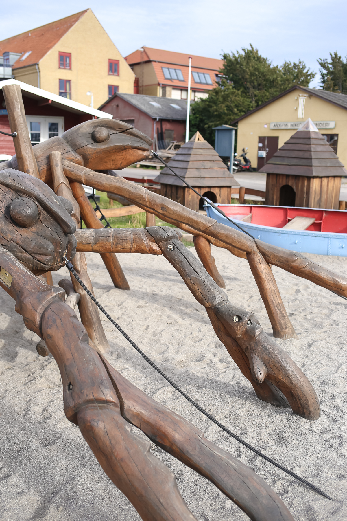 A natural, inspired playground in Hundested Harbor on the Danish Riviera.  Play spaces in Denmark always seem to bring together the perfect intersection between nature and play for toddlers and children.