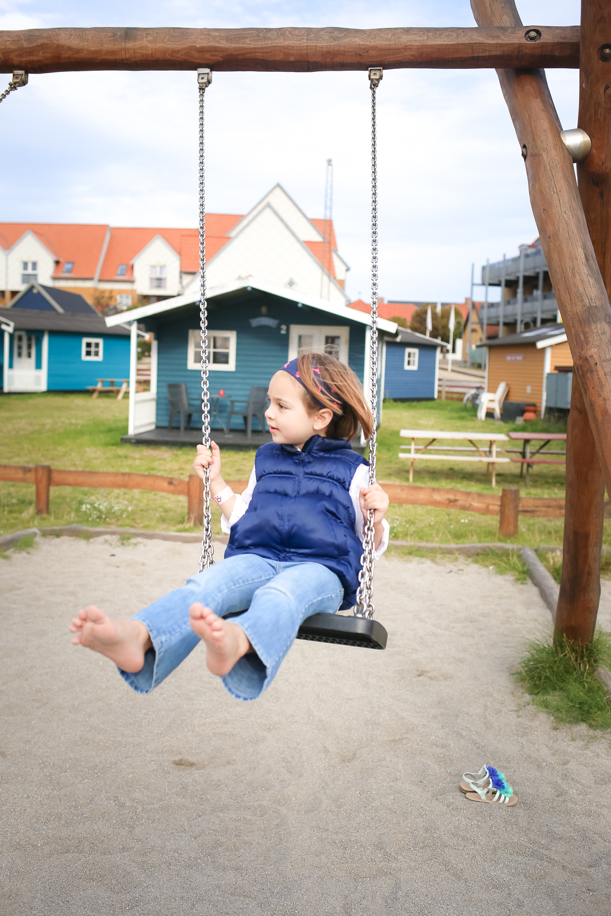 A natural, inspired playground in Hundested Harbor on the Danish Riviera.  Play spaces in Denmark always seem to bring together the perfect intersection between nature and play for toddlers and children.