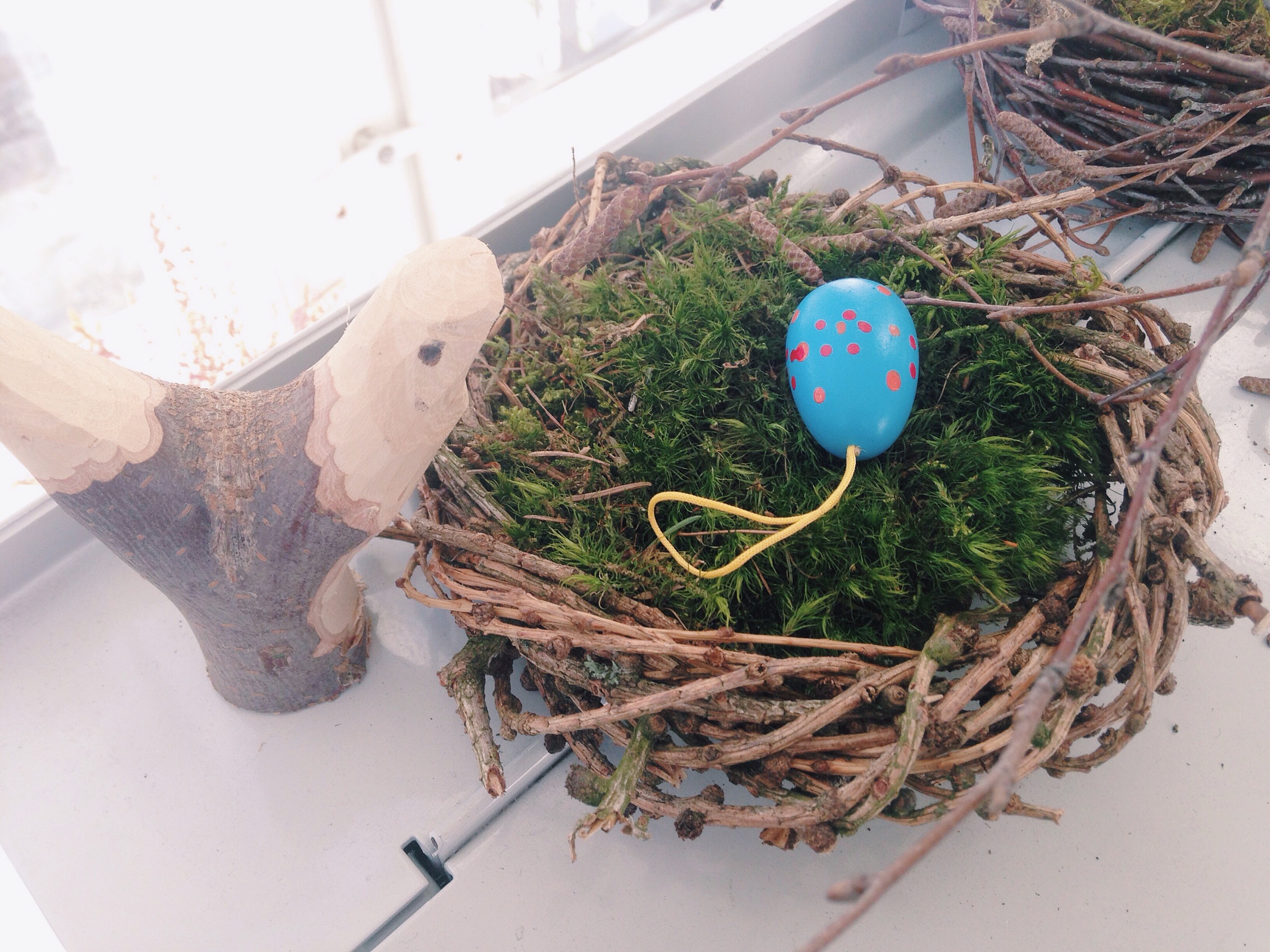 Easter outdoor crafts at the forest school and outdoor kindergarten in Copenhagen, Denmark