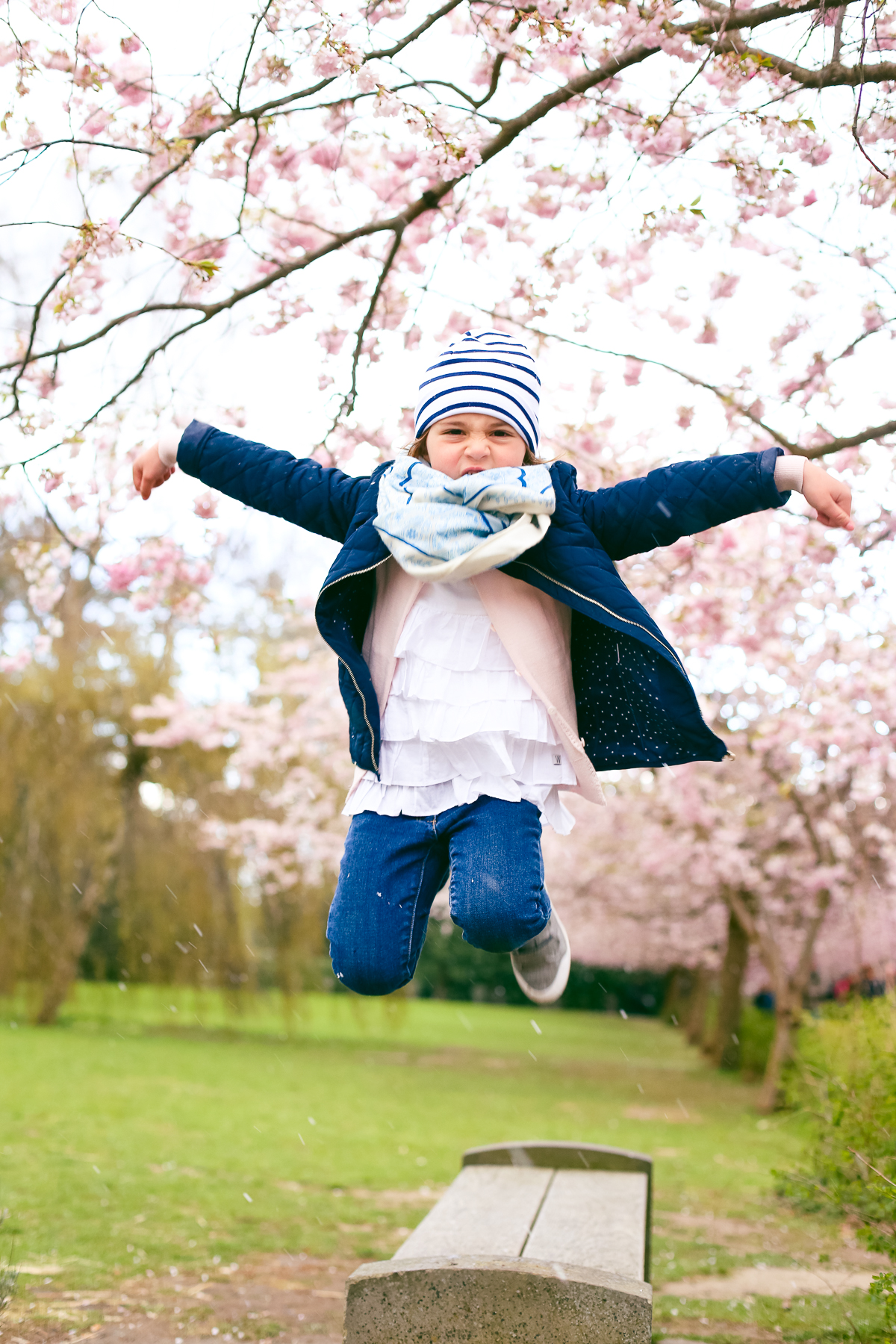 A little break for this forest school tot to check out Copenhagen's best cherry blossoms at the Bispebjerg Cemetery.