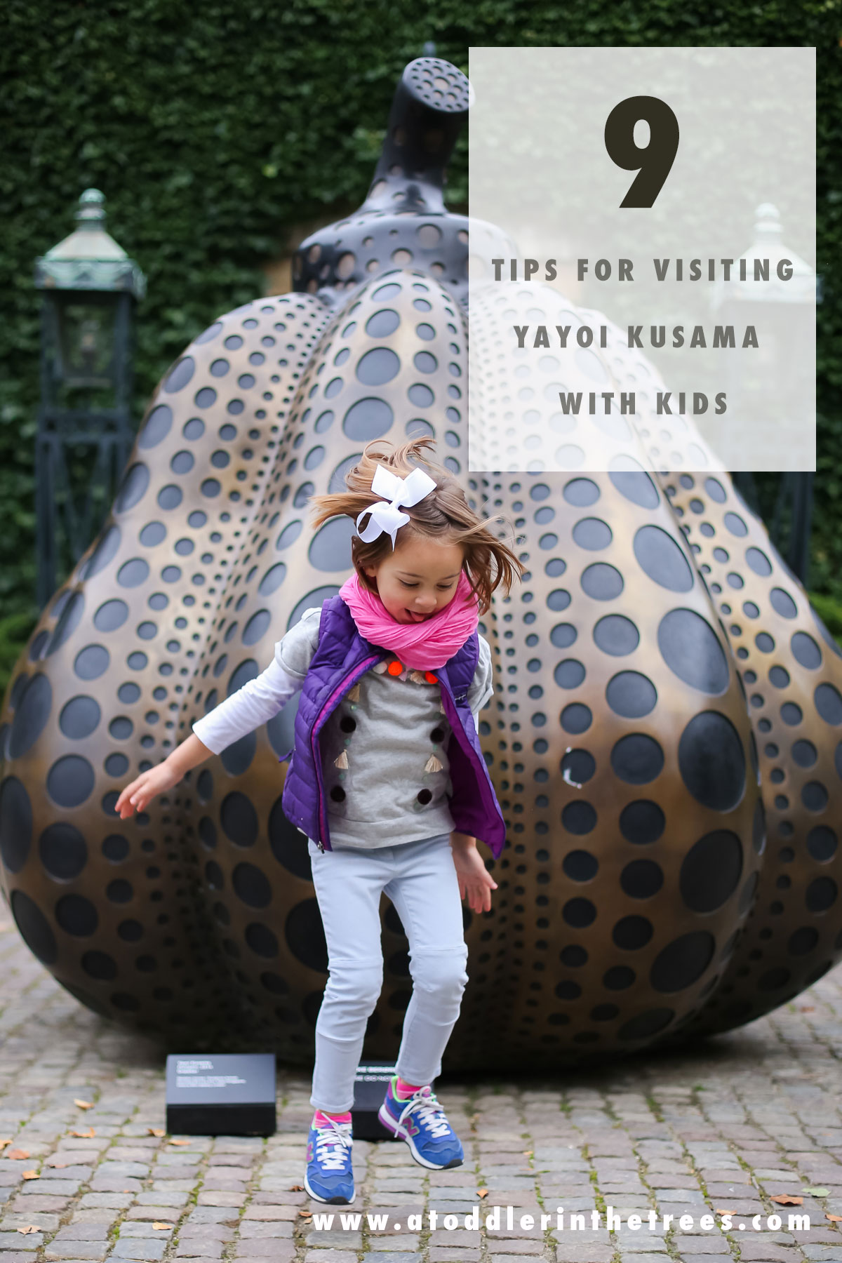 Tips and tricks for visiting the Yayoi Kusama exhibit with children at the Hirshhorn Museum in Washington, DC.