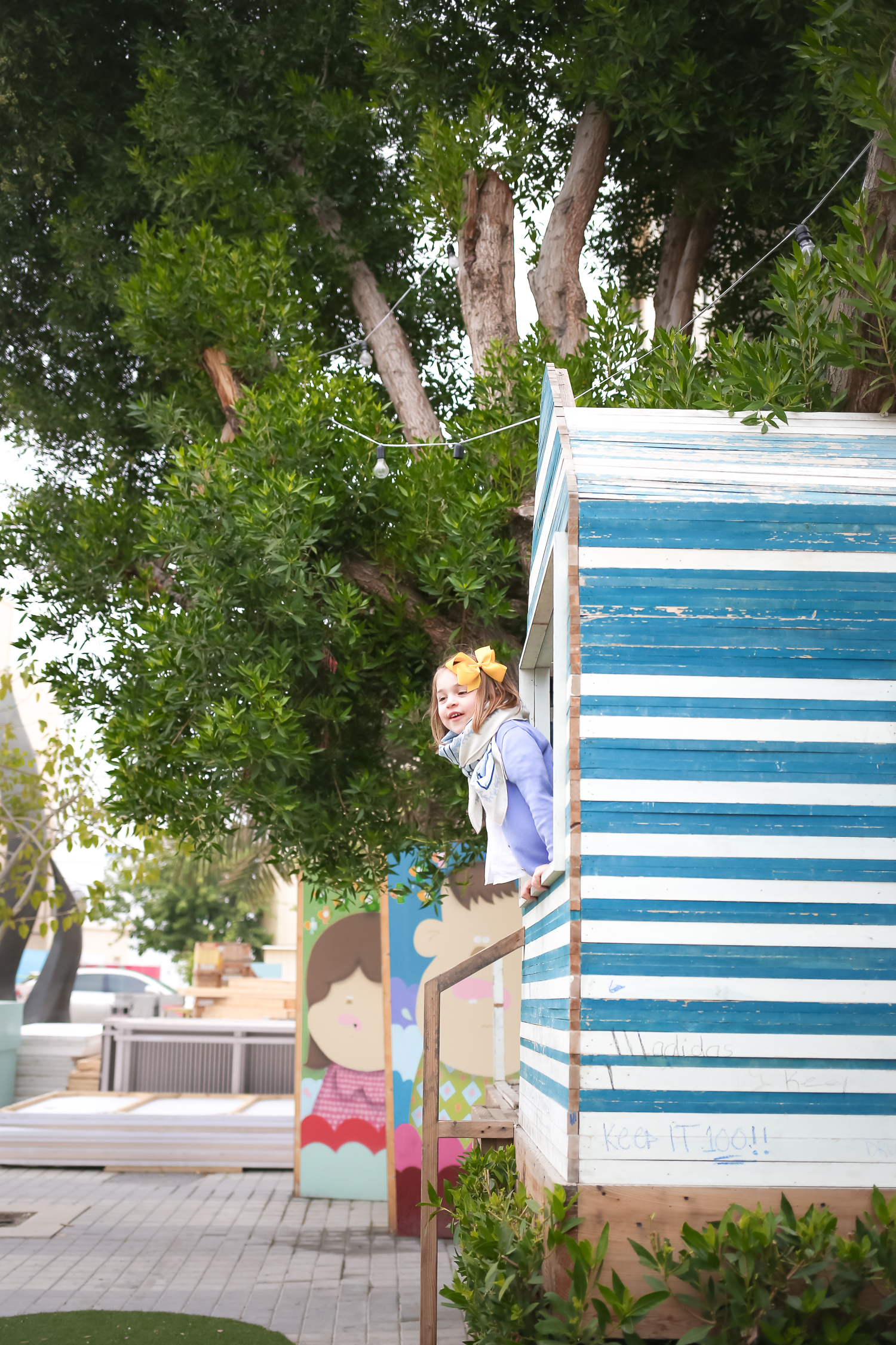 Public art and play space in the Adliya District of Manama, Bahrain.