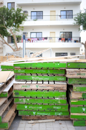 Public art and play space in the Adliya District of Manama, Bahrain.