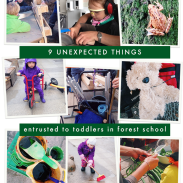 Unexpected ways to play for toddlers in forest schools in Denmark.