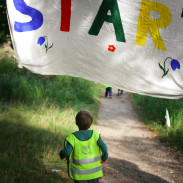 Toddlers in forest school get outside with their education and invite parents to join in on for Field Day in Denmark.