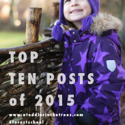 The Top Ten posts of 2015 related to forest school, getting outside and our adventures in Denmark and beyond from the A Toddler in the Trees blog.