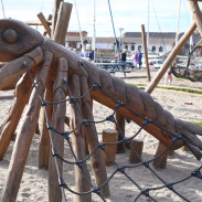 A natural, inspired playground in Hundested Harbor on the Danish Riviera. Play spaces in Denmark always seem to bring together the perfect intersection between nature and play for toddlers and children.