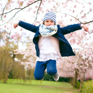 A little break for this forest school tot to check out Copenhagen's best cherry blossoms at the Bispebjerg Cemetery.